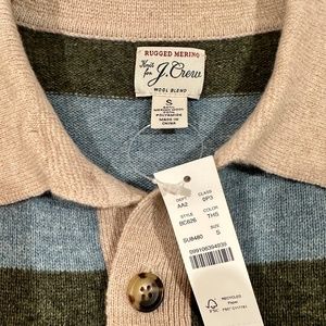 J. Crew Rugged Merino Rugby Sweater NWT (Small)